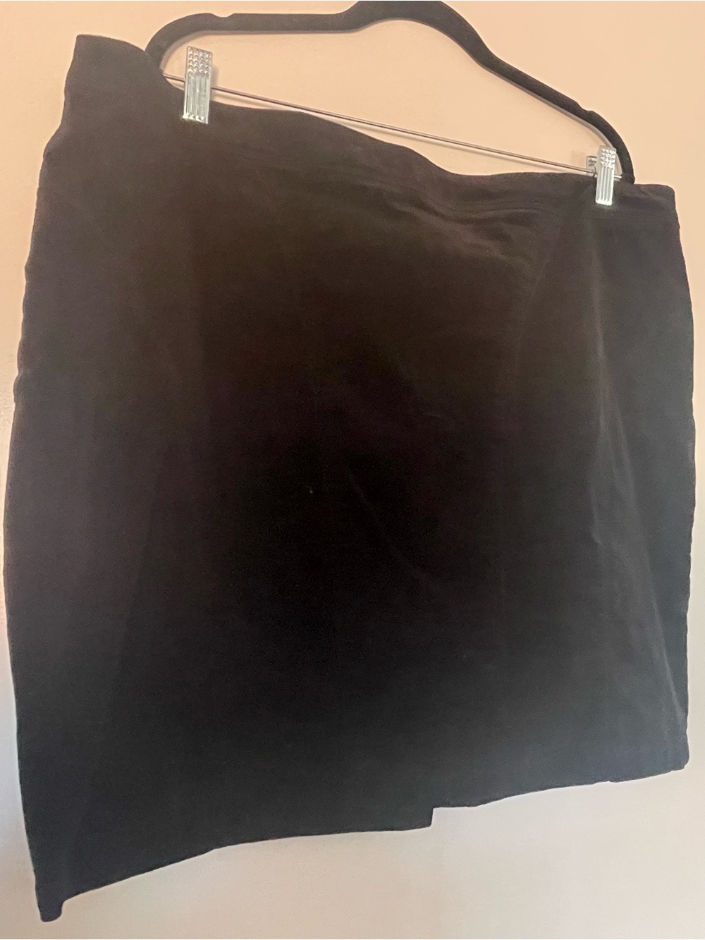 Lane Bryant Black Corduroy Mini Skirt